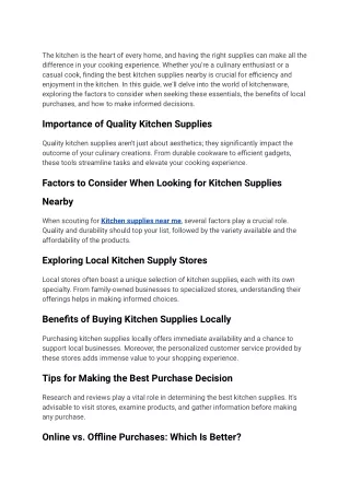 Kitchen Supplies Near Me_ A Guide to Finding Quality Essentials!