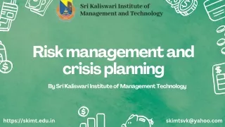 Risk management and crisis planning