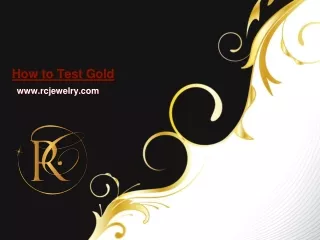 how to test gold
