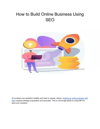 How to build  online business using SEO