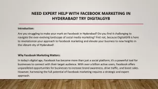 Need Expert Help with Facebook Marketing in Hyderabad