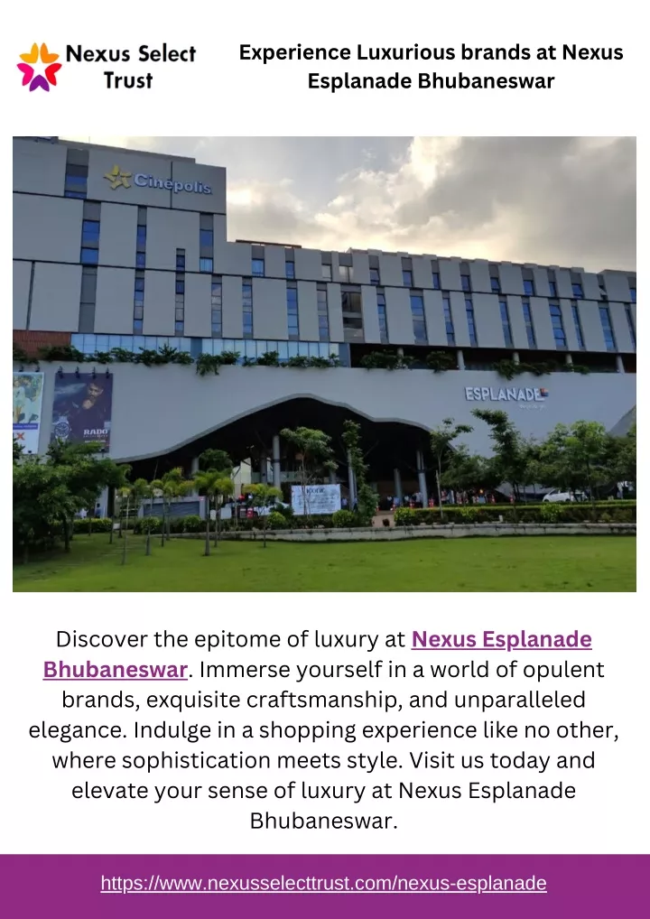 experience luxurious brands at nexus esplanade