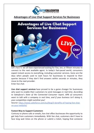 Boost Customer Satisfaction with Live Chat Support Services - Faith Call Center