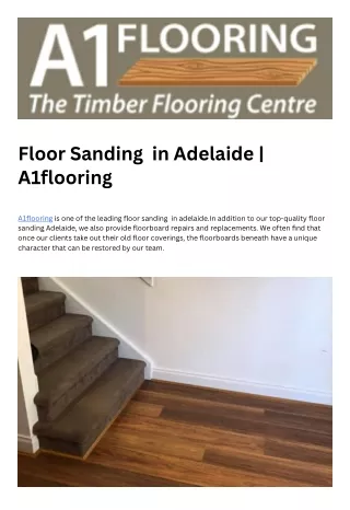 Floor Sanding Adelaide