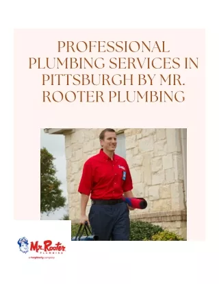 _Professional Plumbing Services in Pittsburgh by Mr. Rooter Plumbing