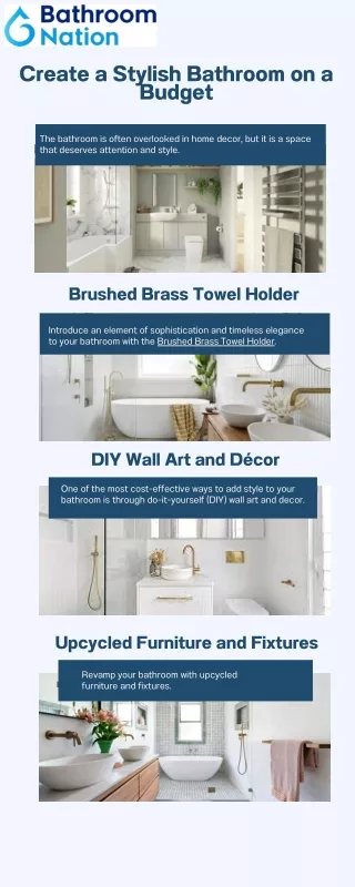 create a stylish bathroom on a budget