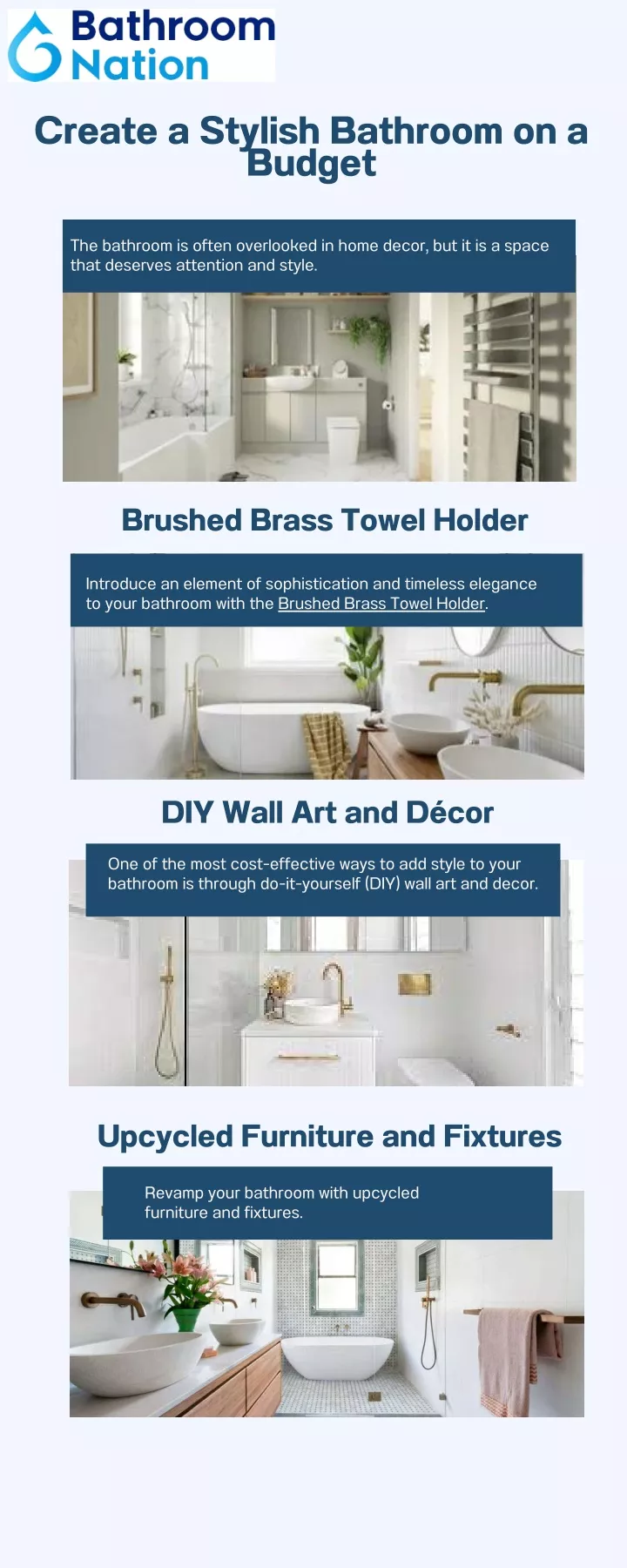create a stylish bathroom on a budget