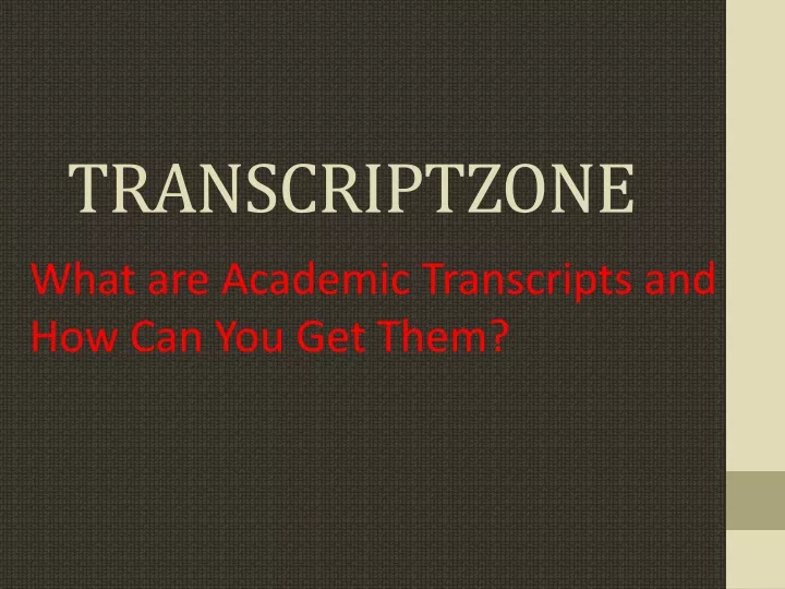 transcriptzone