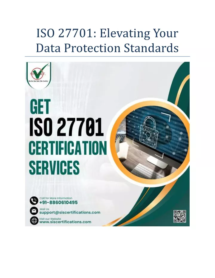 iso 27701 elevating your data protection standards