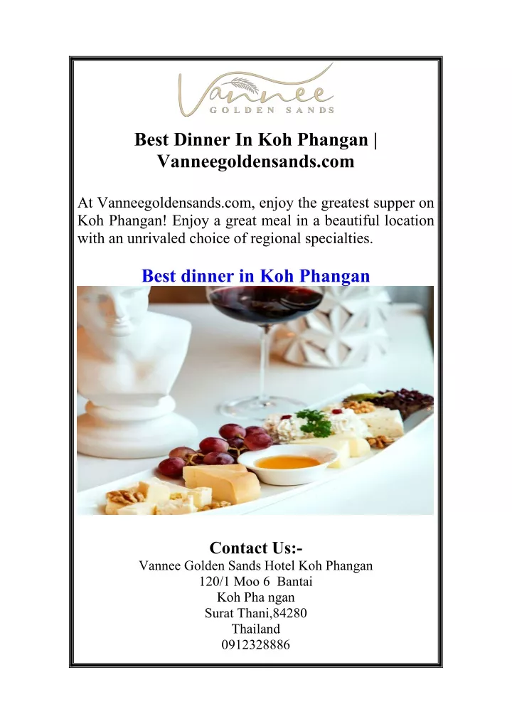 best dinner in koh phangan vanneegoldensands com