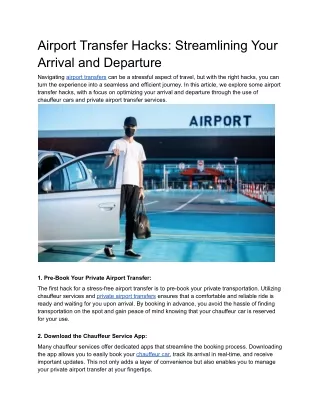 Airport Transfer Hacks_ Streamlining Your Arrival and Departure