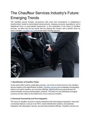The Chauffeur Services Industry's Future_ Emerging Trends