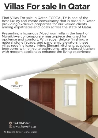 villas for sale in qatar