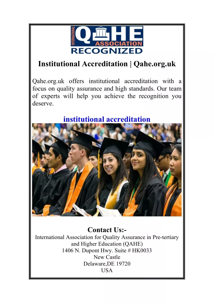 institutional accreditation qahe org uk