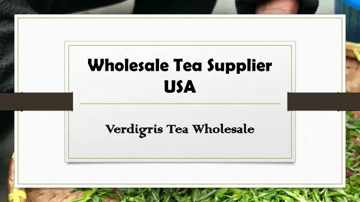 wholesale tea supplier usa