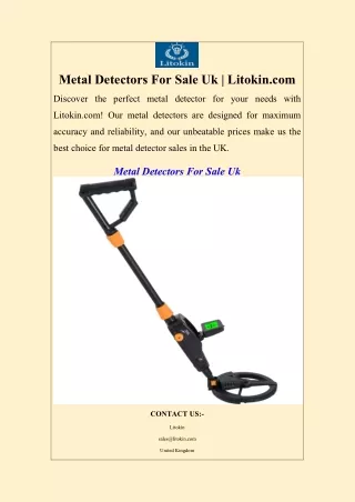 Metal Detectors For Sale Uk  Litokin.com