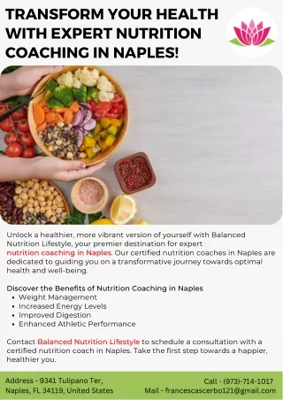 Transform Your Health with Expert Nutrition Coaching in Naples!