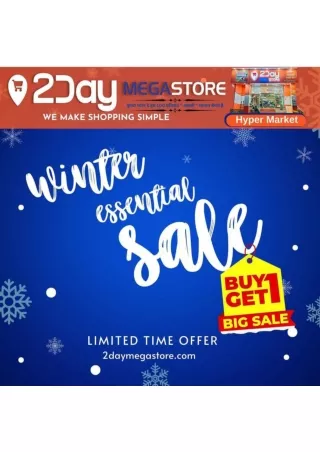 Winter essential sales exclusively at 2day Mega Store