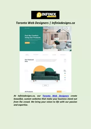 Toronto Web Designers  Infinixdesigns.ca