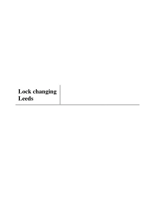 Lock changing Leeds
