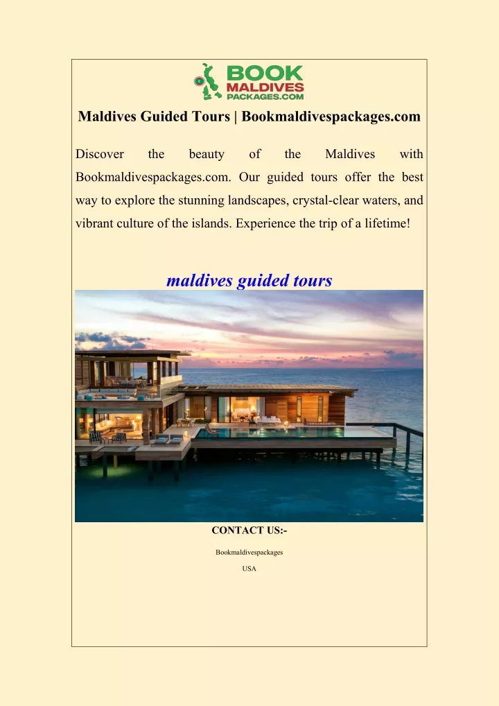 maldives guided tours bookmaldivespackages com