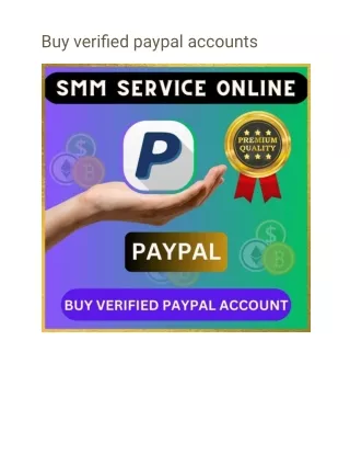 Buy verified paypal accounts