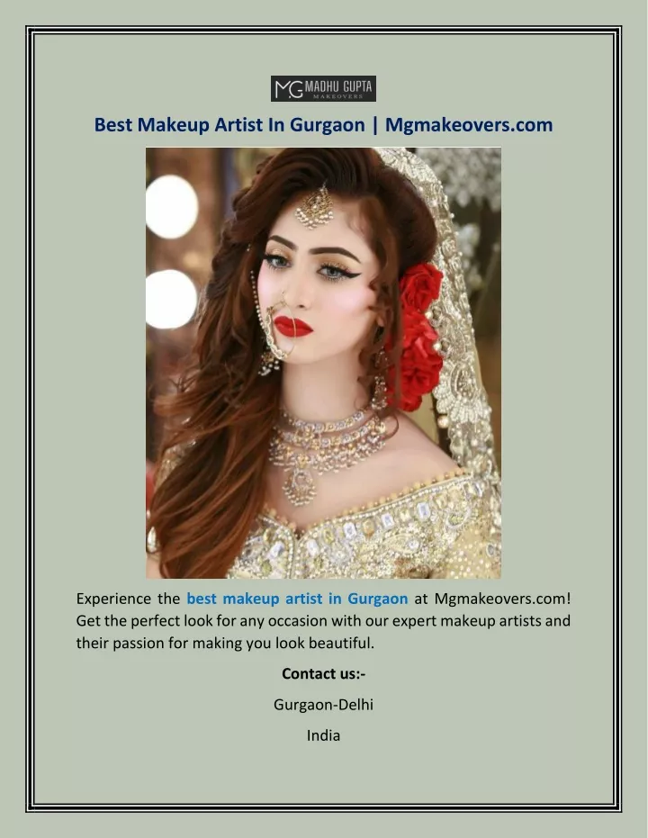 best makeup artist in gurgaon mgmakeovers com