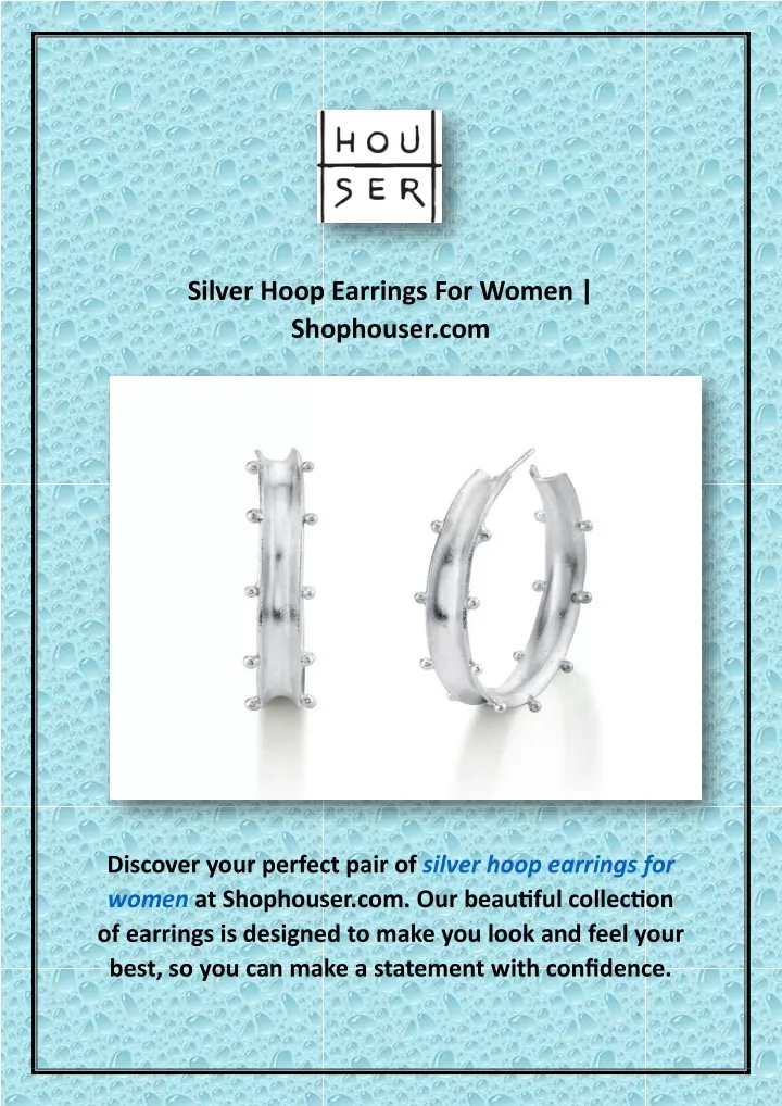 silver hoop earrings for women shophouser com