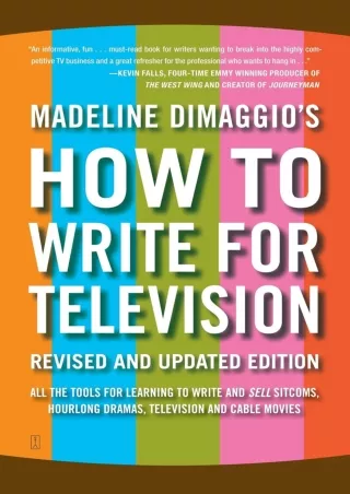 [√READ❤ ✔Download⭐] How To Write For Television