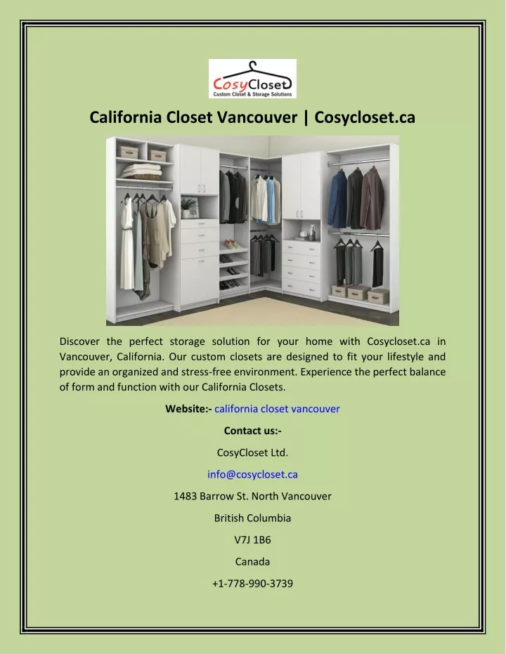 california closet vancouver cosycloset ca
