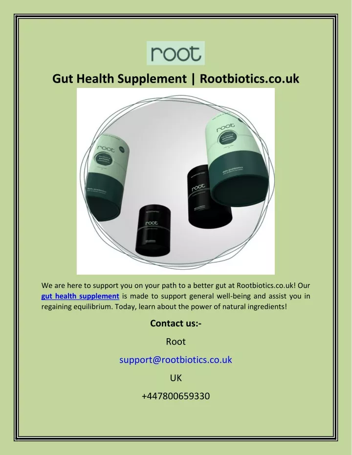 gut health supplement rootbiotics co uk