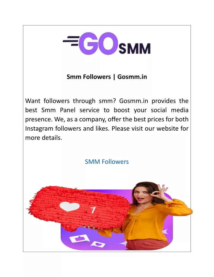 smm followers gosmm in