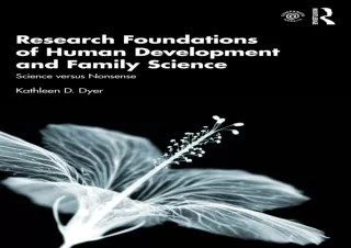 ❤READ ⚡PDF Research Foundations of Human Development and Family Science