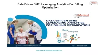 data driven dme leveraging analytics for billing optimization