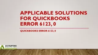 applicable solutions for quickbooks error 6123 0