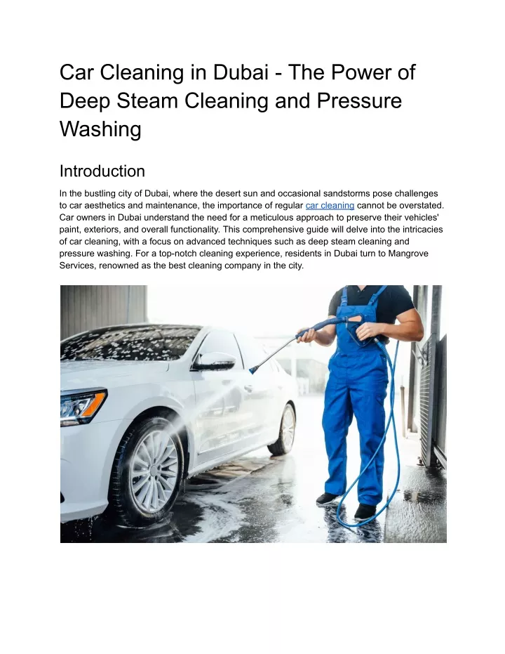 car cleaning in dubai the power of deep steam