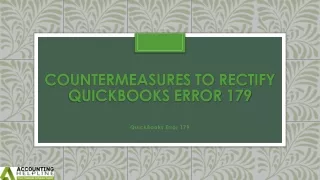 countermeasures to rectify quickbooks error 179