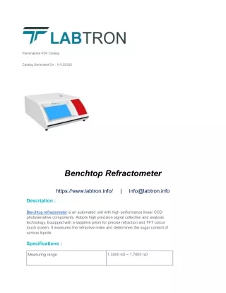Benchtop refractometer