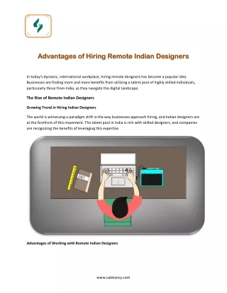Advantages of Hiring Remote Indian Designers