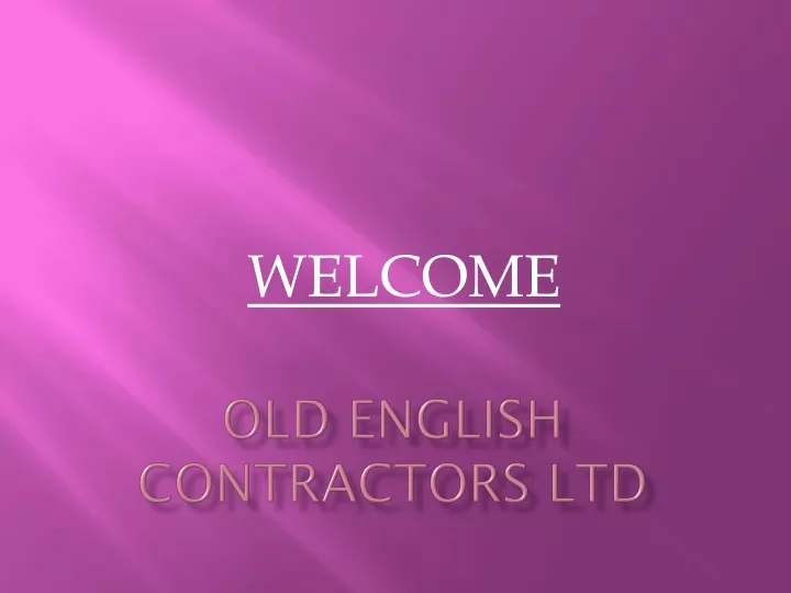 old english contractors ltd