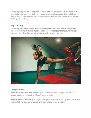 kickboxing is a powerful combination of martial