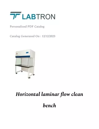 Horizontal laminar flow clean bench