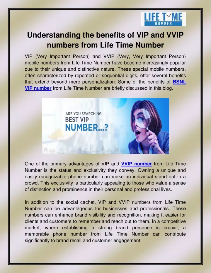 understanding the benefits of vip and vvip