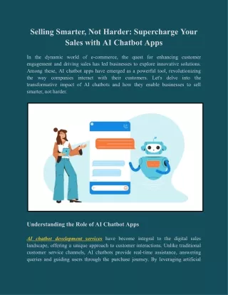 AI Chatbots Unleashed: Elevate Your Sales Strategy