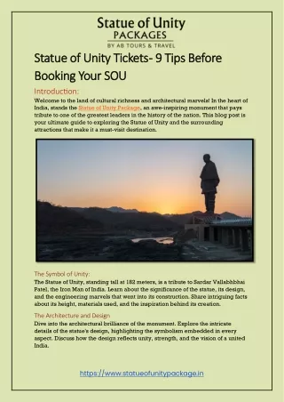 Statue of Unity Tickets - 9 Tips Before Booking Your SOU