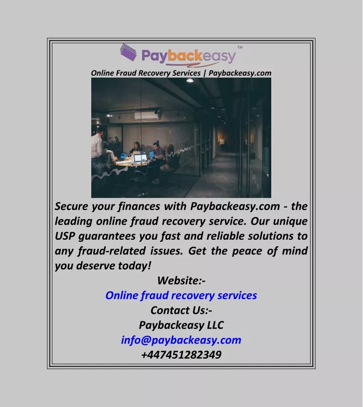 online fraud recovery services paybackeasy com