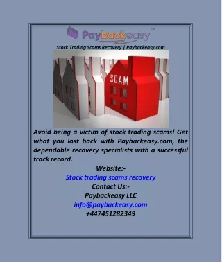 stock trading scams recovery paybackeasy com