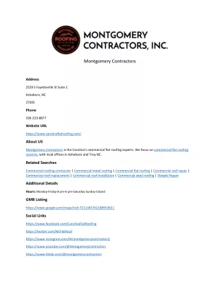 montgomery contractors