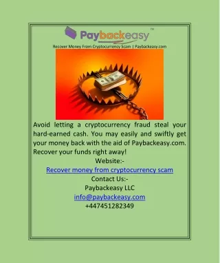 recover money from cryptocurrency scam