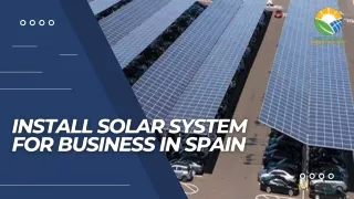 Install Solar System for Business in Spain